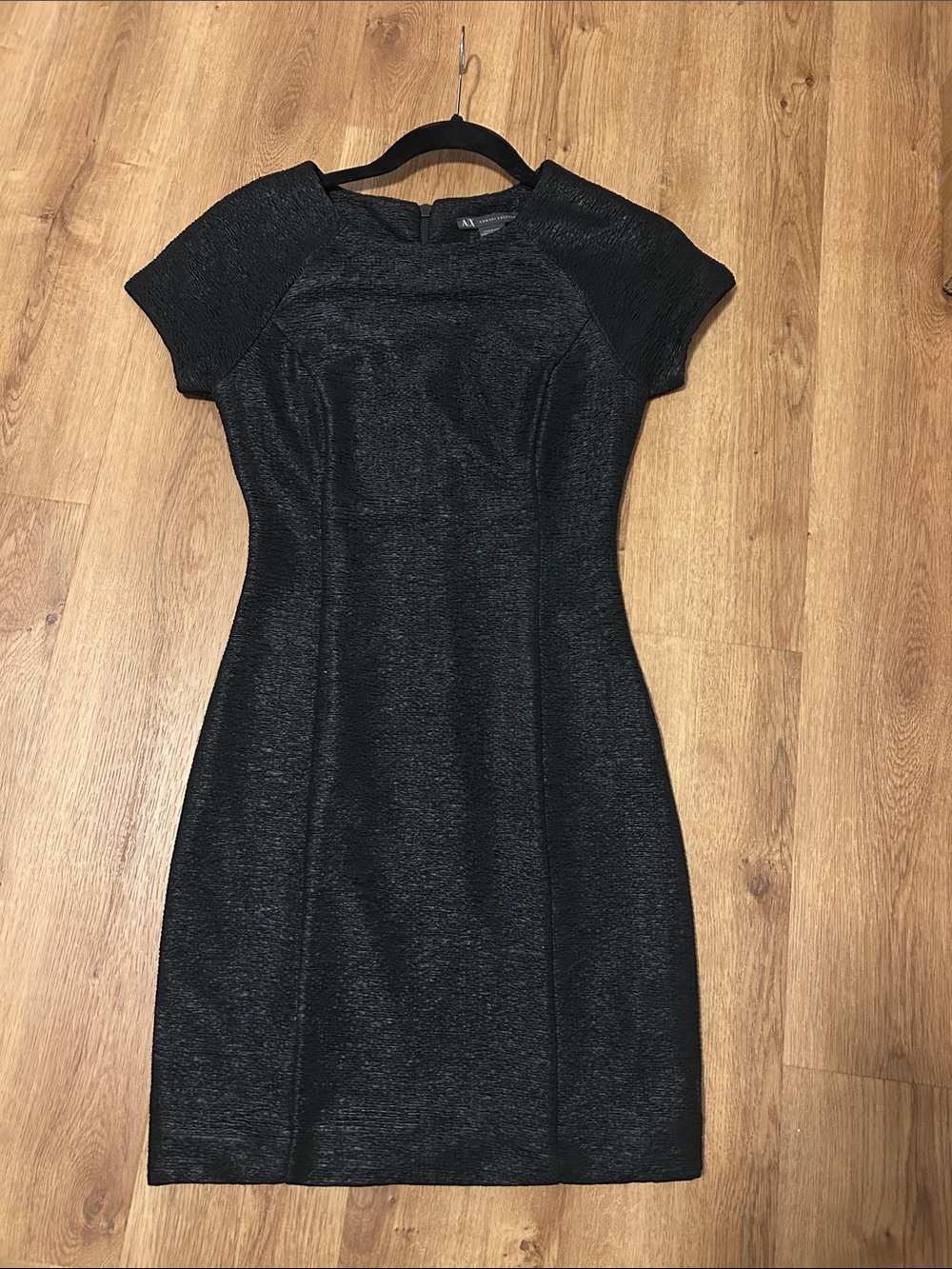 Armani Exchange Black Mini Sheath Dress